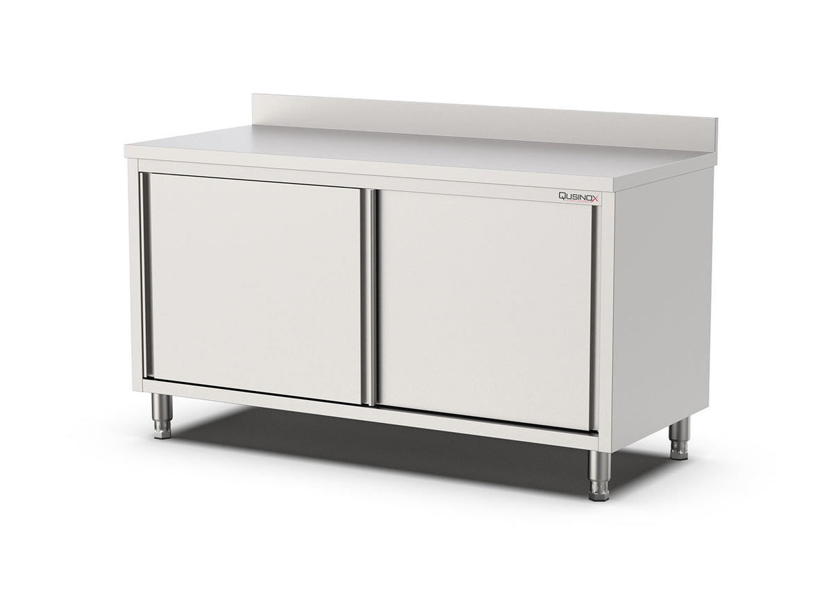 RVS Werkbank met schuifdeuren