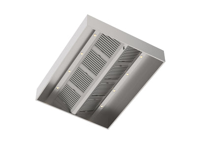 Afzuigkap Eilandmodel met led verlichting 2000x2000x400(h)mm
