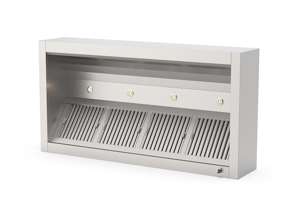 Inductie Afzuikap Doosmodel met led verlichting 2000x1300x500(h)mm