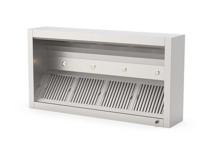 Inductie Afzuikap Doosmodel met led verlichting 3000x1300x500(h)mm