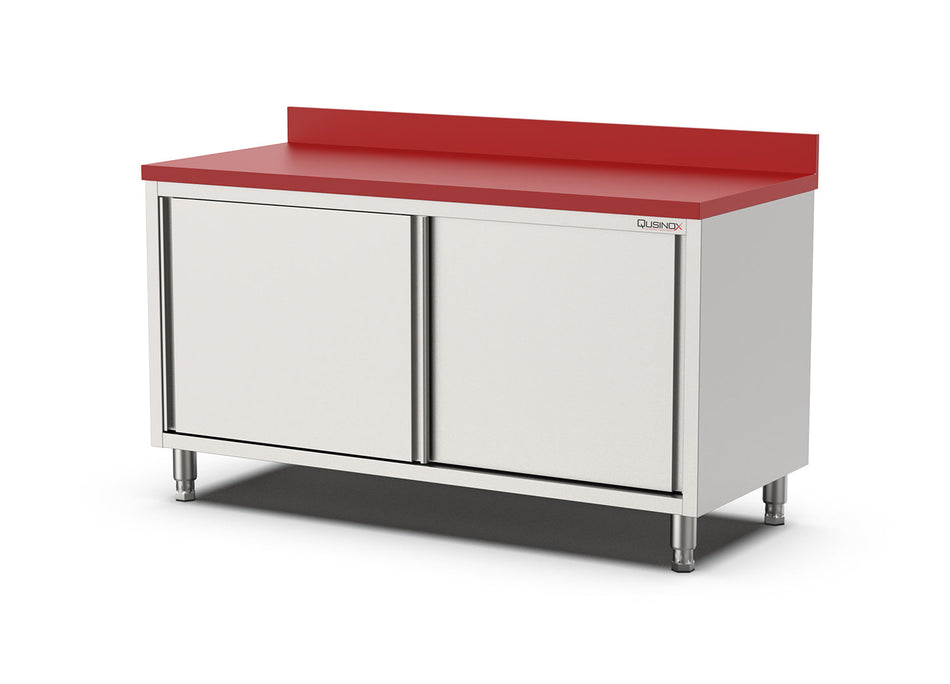 Qusinox | Polyethyleen werkbank met schuifdeuren | 1200x700x900(h)mm