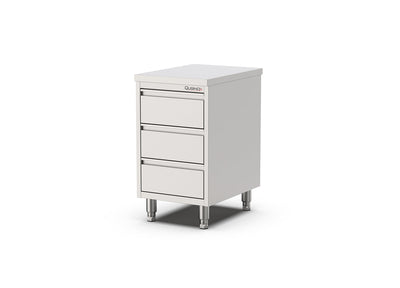 RVS Horeca Werkbank met 3 laden | 600x700x900mm