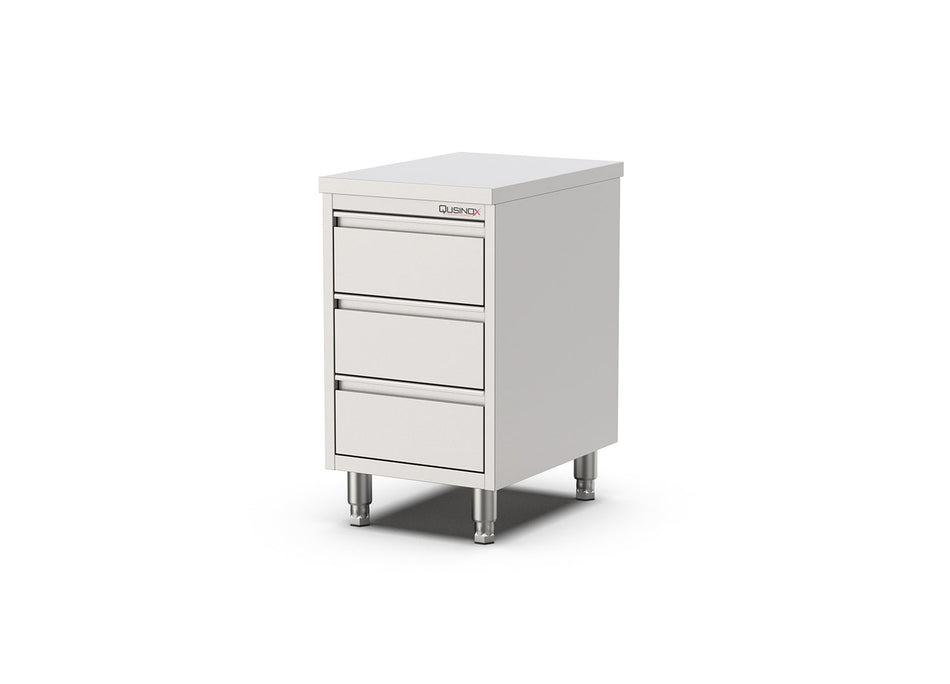 RVS Horeca Werkbank met 3 laden | 500x700x900mm