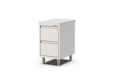 RVS Horeca Werkbank met 2 laden | 500x700x900mm