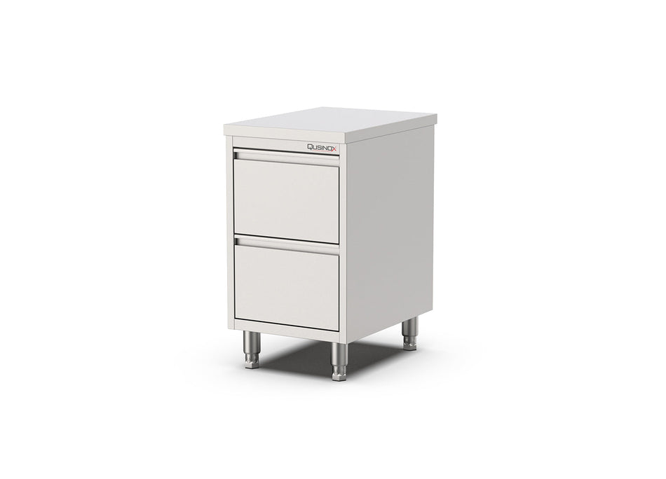 RVS Horeca Werkbank met 2 laden | 500x700x900mm