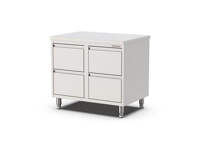 RVS Horeca Werkbank met 4 laden | 800x700x900mm