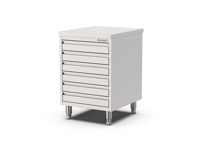 RVS Horeca Werkbank met 6 laden | 600x700x900mm