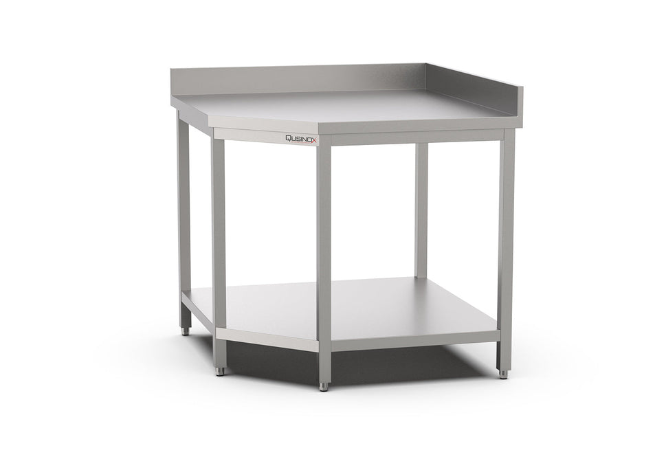 Hoek Werktafel met bodemschap | Opstaande rand | 1000x700x900mm