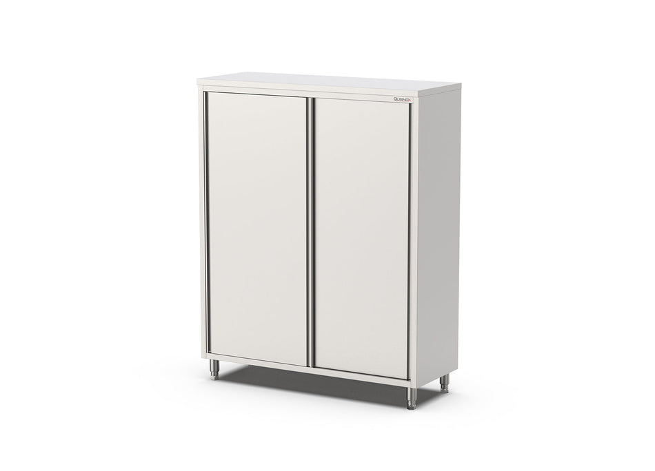 RVS Voorraadkast met schuifdeuren | 3 Schappen | 1400x600x2000(h)mm